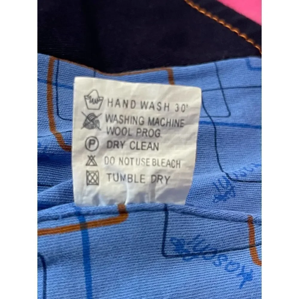 Kaschi Dog Blue Orange Lined Spring Jacket Size M